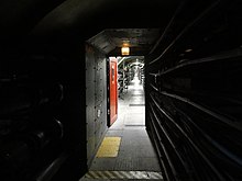 Tunnel underneath the Thames Barrier between piers