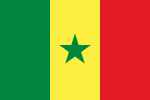 Flag of Senegal (charged vertical tricolour triband)