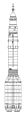 Figure 1-10. Proton configured for= L1 (Zond). Note the modified Soyuz shroud (top).