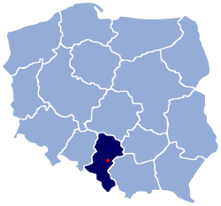 Vị trí của Katowice ở Ba Lan