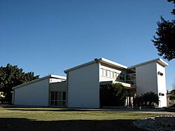 The dining room was designed by Hanan Havron, a kibbutz member