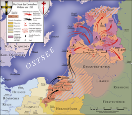 Duitse Ordestaat in 1260.