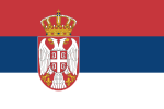 Flag of Serbia (charged horizontal tricolour triband)