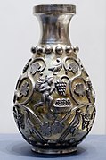 Sasanian metal art of Tabaristan (Silver vase with grape)