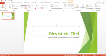 Screenshot von PowerPoint 2013