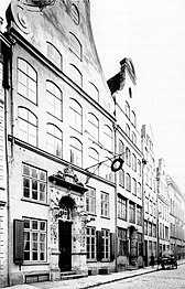 Das alte Schabbelhaus in der Mengstraße 36 (um 1900)