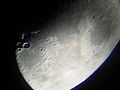 Detail of Moon through the 10-inch Grubb telescope at Coats Observatory.