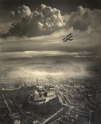 Aerial View of Edinburgh, by Alfred Buckham, from about 1920