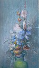 Leon Dabo, Flowers in a Green Vase, c. 1910s, pastel