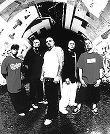 3rd Strike in 2002. L–R: Todd Deguchi, Gabe Hammersmith, Jim Korthe, Erik Carlsson, P.J. McMullan