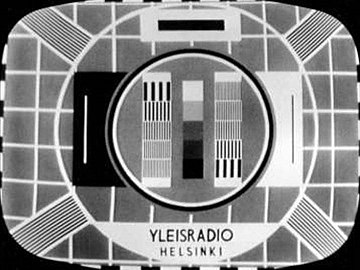 Yle TV1:n ja Yle TV2:n testikuva 1960-luvulta.