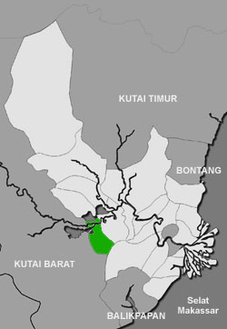 Peta lokasi kecamatan Muara Muntai