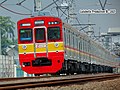 Tokyu 8500 rangkaian 8510F setelah meninggalkan Stasiun Cibitung