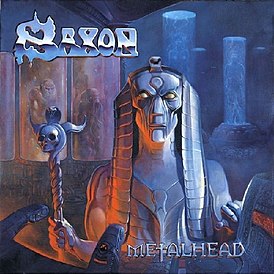 Обложка альбома Saxon «Metalhead» (1999)