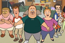 UNIVERSAL BASIC GUYS:  From FOX’s Emmy Award-winning animation house, Bento Box Entertainment, and Sony Pictures Television, all-new animated comedy UNIVERSAL BASIC GUYS premieres Sunday, Sept 8  (8:00-8:30 PM ET/PT) on FOX. UNIVERSAL BASIC GUYS © 2024 by FOX Media Inc.