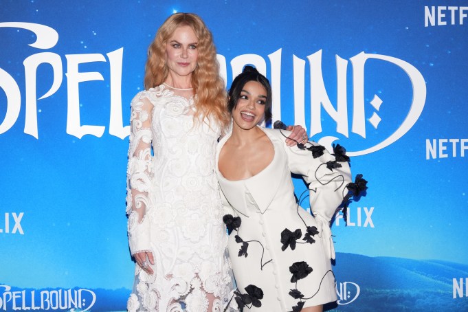 Nicole Kidman, Rachel Zegler at the premiere of “Spellbound” at The Paris Theater on November 11, 2024 in New York, New York.