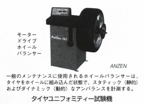 タイヤユニフォミティー試験機