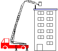 先端屈折式はしご車