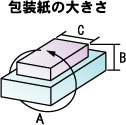 大きさの異なる箱を重ねるときの包み方