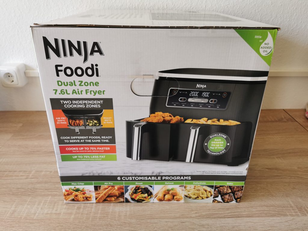 Ninja Foodie Dual Heißluftfritteuse Verpackung