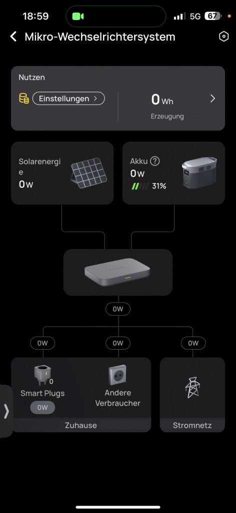 EcoFlow Powerstream App Installationsansicht