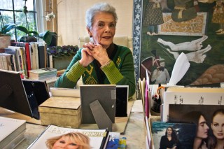 Halbreich at her desk at Bergdorf Goodman, aged 86