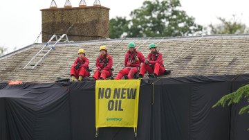 The activists climbed on to the roof of Rishi Sunak’s house in North Yorkshire while the family were away