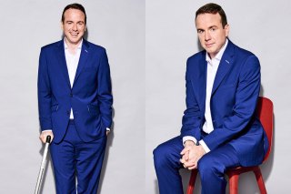 Matt Forde, 41. “I was cut open at the front and at the back. They took out the base of my spine”