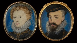 Miniatures of Elizabeth I and Robert Dudley by Nicholas Hilliard (c1575)