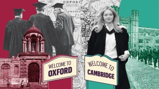 From left: Oxford dons in the 1950s; the model Lily Cole gained a double-first in History of Art from Cambridge