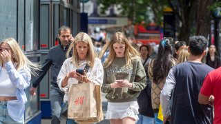 The Office for National Statistics said retail sales had been lifted by increased spending on clothing, footwear, household goods and food last month