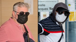 Two of the men accused of raping Gisèle Pelicot arrive at the court in Avignon