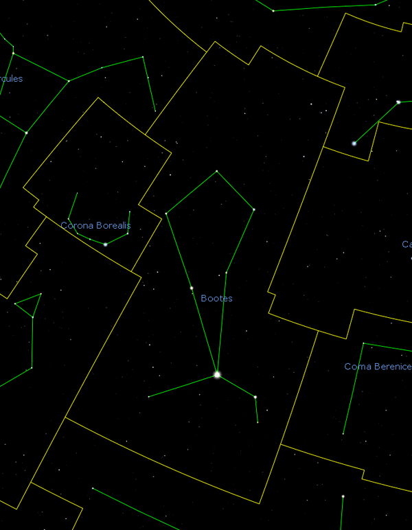 Bootes Star Map