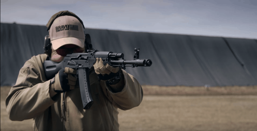 This mesmerizing video shows an AK-74 rifle firing in slow motion