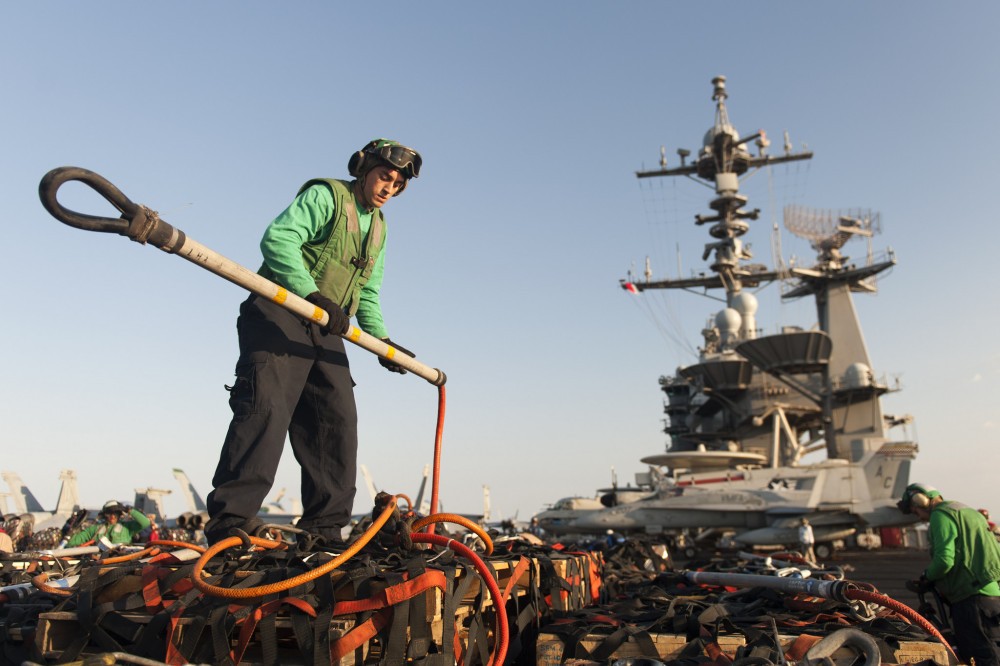 photos of warships being maintained